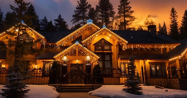 коттедж украшенный бахромой